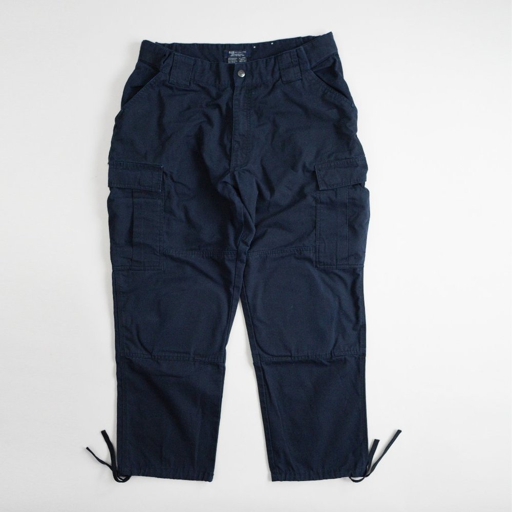 5.11 Tactical Cargo Workwear Stretch Padded Pants Men Size XL 36-38 Blue Utility